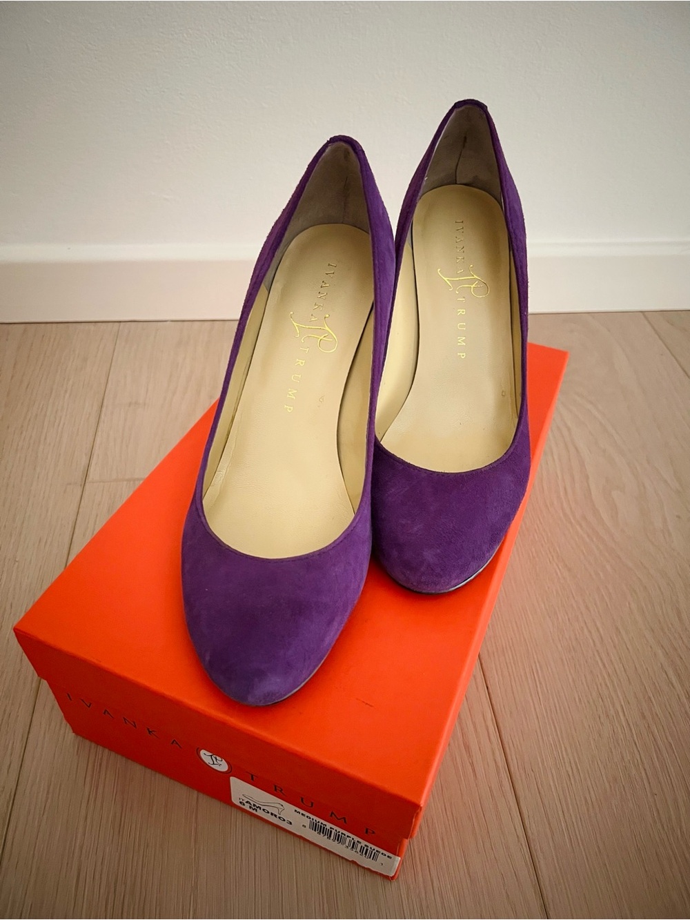 Ivanka Trump Purple Suede Classic Pumps